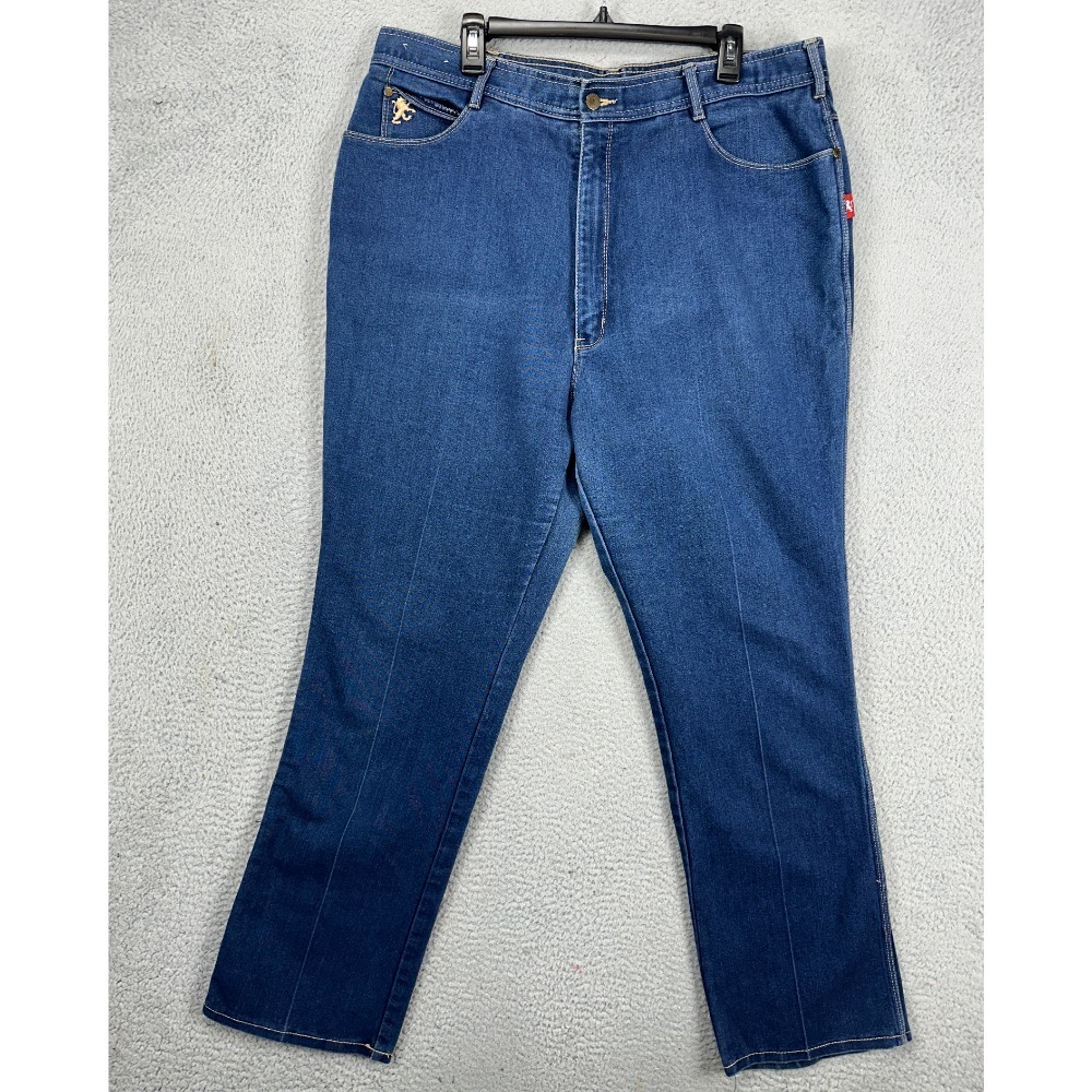 Braxton‎ Stretch Jeans Mens 40X30 Blue Straight Leg 5 Pocket Elastic Denim Pants